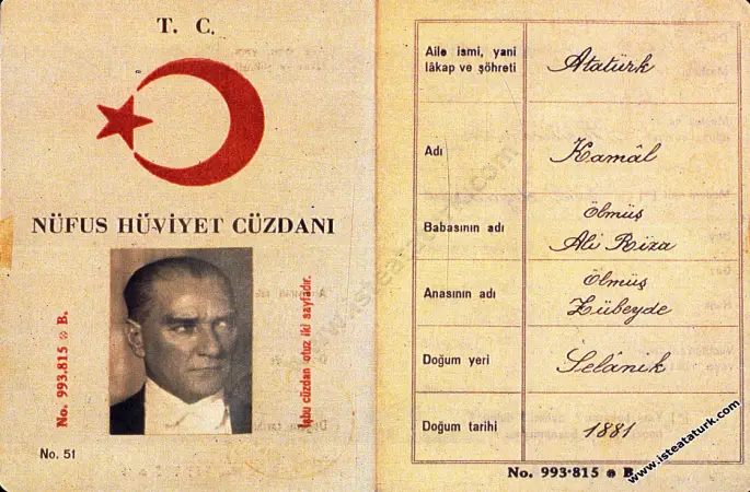 TÜRKİYE CUMHURİYETİ'NİN KURUCUSU VE İLK CUMHURBAŞKANI GAZİ MUSTAFA KEMAL ATATÜRK BİYOĞRAFİSİ Mustafa Kemal Atatürk (1881-1938)