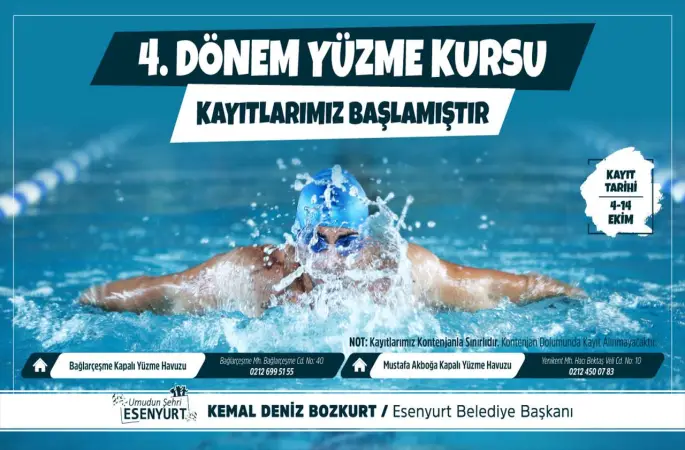 Umudun Şehri ESENYURT dan 4.Dönem Yüzme Kursları Başladı