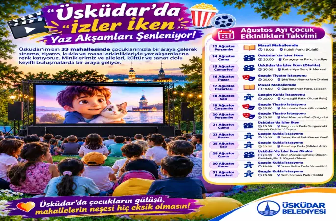 Üsküdar’da Çocuklar İçin Yaz Akşamları Şenlikli Geçiyor