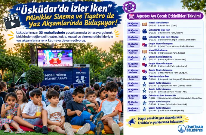 Üsküdar’da Çocuklar İçin Yaz Akşamları Şenlikli Geçiyor