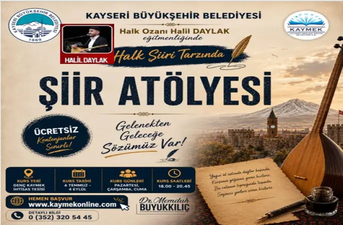Usta Ozan Halil Daylak Edebiyat Meraklılarıyla Buluşuyor: KAYMEK’ten “Halk Şiiri Atölyesi”